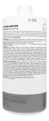 K.pro Ph Balancer Shampoo Limpeza Brilho Maciez Sem Sal 1l