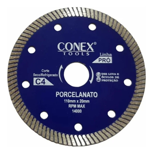Disco De Corte Diamantado Porcelanato 110mm Conex Tools Pró