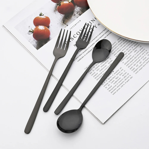 Colheres, Faca De Mesa Dourada, Garfo De Sobremesa, 20 Unida