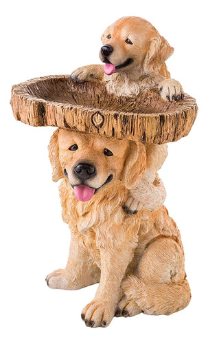 Estatua De Perro, Estatuilla De Jardín, Cuenco De Baño