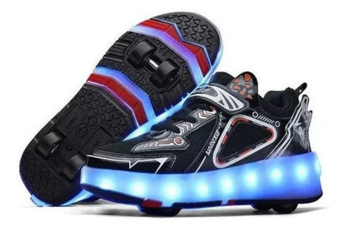 Zapatillas De Cuatro Ruedas Con Luz Led Para Niños