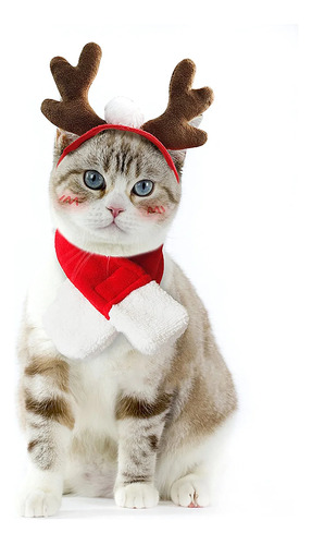 Disfraces De Gato De Navidad Con Bufanda Talla Única