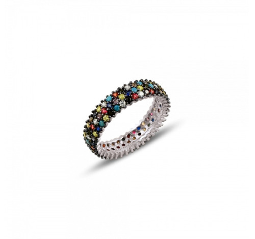 Anillo Turca Plata 0.925 Tres Lineas Tipo Churumbelas