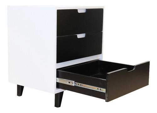 Imagen 4 de 10 de Juego De Buro De Madera Para Cama Noruega Choco Blanco 2 Pzs