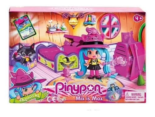 Pinypon Habitacion Brujita Con Mascota Y Accesorios