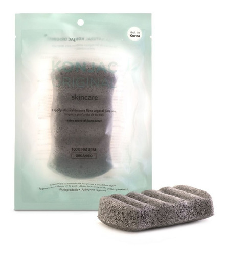 Konjac Esponja Corporal 6 Olas Con Ceniza Y Bambu Skincare