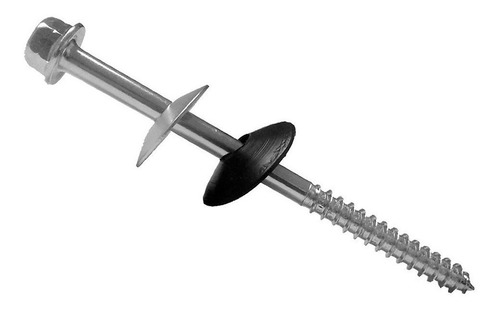 100 Peças Parafuso Para Telha Amianto 6mm - 5/16x110mm Compl