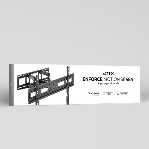 Soporte De Pared Acteck Sp484 Articulado Pantallas 37 - 80 Color Negro