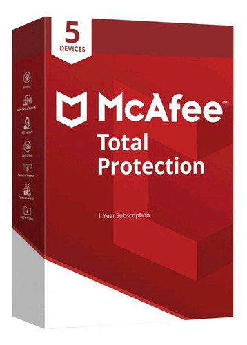 Mcafee Total Protection 5 Dispositivos 1 Año Antivirus