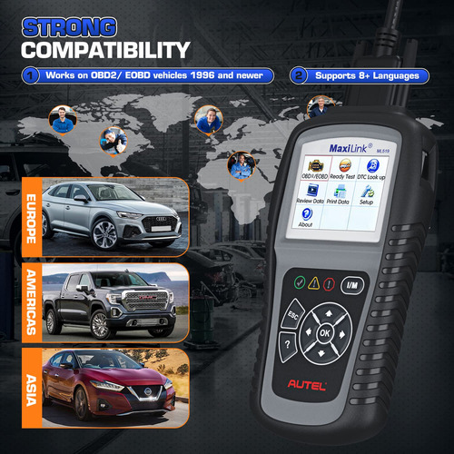 Escáner Obd2 Autel Maxilink Ml519 Check Engine Light Read/er