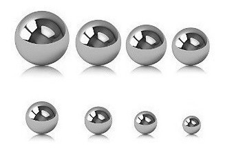 Imagen 2 de 7 de Bolillas/bolas Acero Inoxidable Aisi 316 9.525 Mm. X 50 U.
