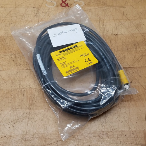 Turck Rkc 10t-10/s618 0519m Cordset, U-06080, 60vac, Ccw