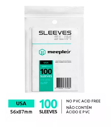 Sleeves Slim - Meeplebr (Diversos Tamanhos)