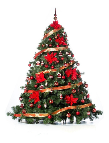 Arbol Navidad Patagonia 1,80 Mts + Kit Rojo X72 Cybermonday