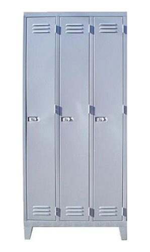 Guardarropas Metalico Locker 3 Puertas Largas Porta Candado