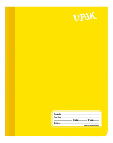 Cuaderno UPAK Cosido Profesional 100 hojas cuadro grande pack x 6 20.2cm x 26.2cm colores color varios