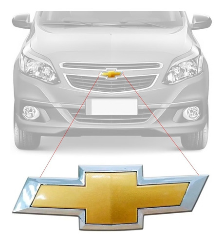 Emblema Dianteiro Chevrolet Grade Agile Todas As Versões