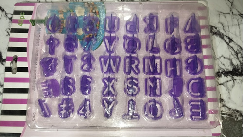 Cortador De Galletas Fondant De Números Y Letras 40 Piezas