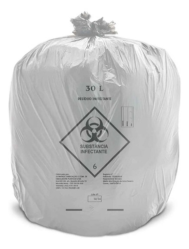 Saco P/ Lixo Hospitalar Pacote C/ 100un - Donapack 30l