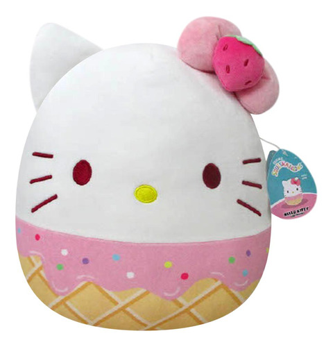 Pelúcia Hello Kitty De 30cm Temática Sorvete - Squishmallows