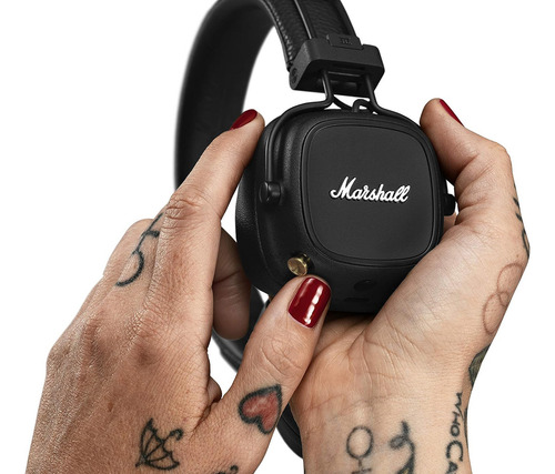 Auriculares inalámbricos Bluetooth Marshall Major Iv, color negro