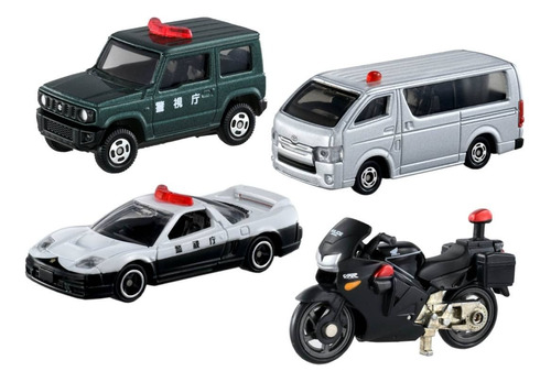 Tomica Police Vehicle Collection Set (furgón Jeep Auto Moto)