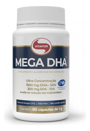 Mega Dha 1500mg 300mg Epa Vitafor 60 Cápsulas