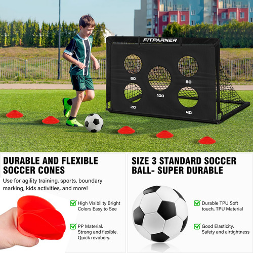 Goles De Fútbol Fitparner De 4 X 3 Pies Para Niños De 3 A 14