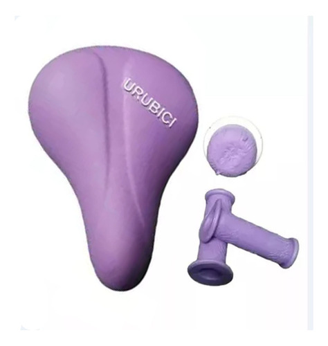 Asiento De Bici De Niño +puños +bocina Fonfon(verde,violeta)