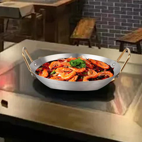 Sartén Profunda De Acero Inoxidable Para Wok, Olla 26 Cm