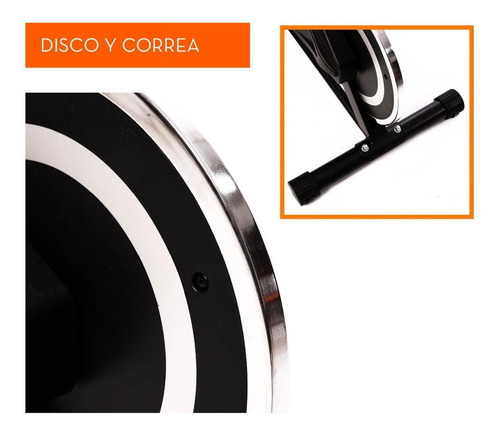 Imagen 7 de 8 de Bicicleta Estática Spinning Profesional Gimnasio 7kg Monitor