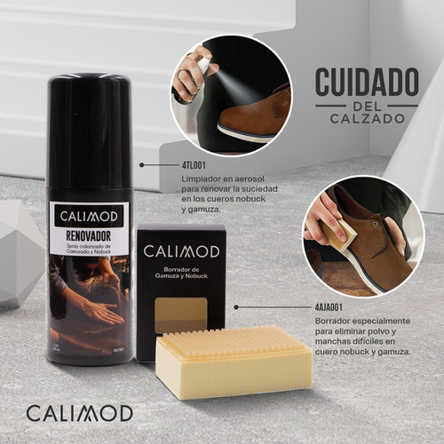 Kit De Limpieza Calimod Para Cuero Noubuck O Gamuza