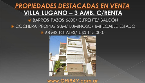 Imagen 2 de 27 de 3 Amb. V.riachuelo, Barros Pazos 6600.cochera Impecable 68m2