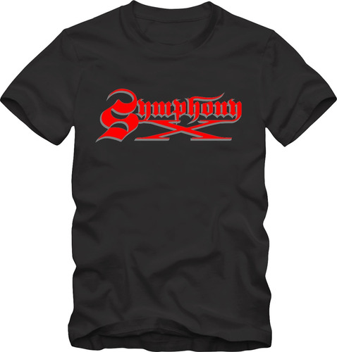 Symphony X Camiseta Tradicional T-shirt Algodão 30.1 Silk