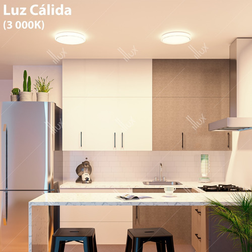 Lámpara Led 18w Color Blanco Luz Cálida (3 000 K) Moon Illux Tl-6018