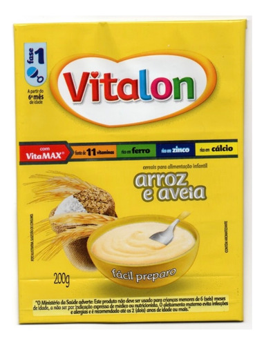 Kit Com 12 Sachês Mingau Vitalon 200g