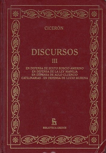 Dicursos Iii - Ciceron - Ciceron