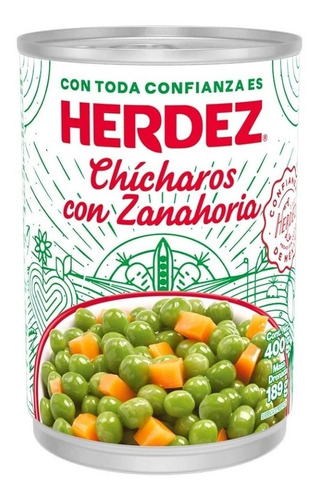 Chícharos Con Zanahoria Herdez En Lata 400 Gr