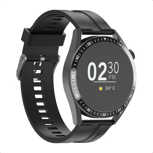 Smartwatch Pantalla 1.3 Correa Naranja Y Negro Uso De Ip67