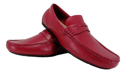 Imagen 1 de 3 de Mocasines De Hombre2030-2 Rojo Zapato