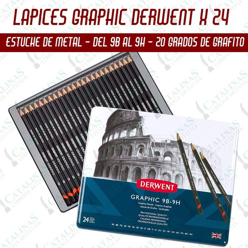 Lapices De Graduacion Lata X24 Derwent Graphic Microcentro