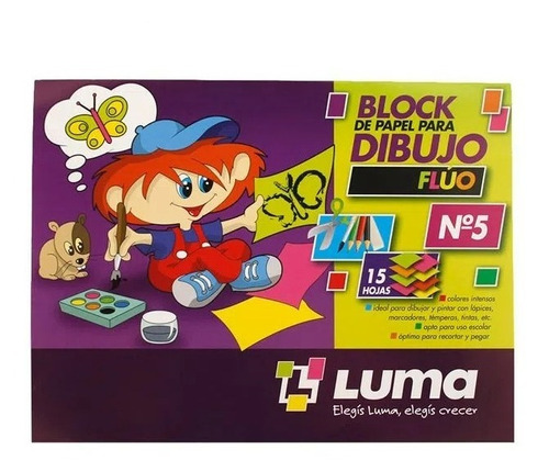 5 Block De Dibujo Nº 5 Luma Flúo Tipo El Nene, Local Boedo