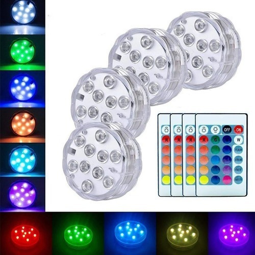 Imagen 5 de 7 de Luz Para Piscina Impermeable Sumergible Acuario Fiesta Rgb
