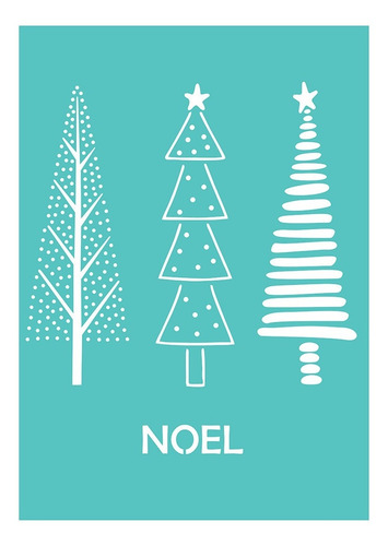 Imagen 2 de 5 de Stencil Laura Craft Set Navidad Tres Pinos