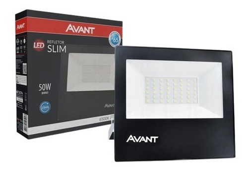 Imagem 1 de 3 de Kit C/ 5 Refletor 50w Branco Frio Avant