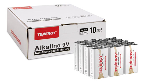 Tenergy Bateria Alcalina 6lr61 De 9 V, Bateria No Recargable