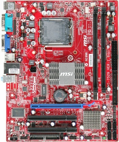 Motherboard Msi G31tm-p21 Intel Socket 775 Ddr2
