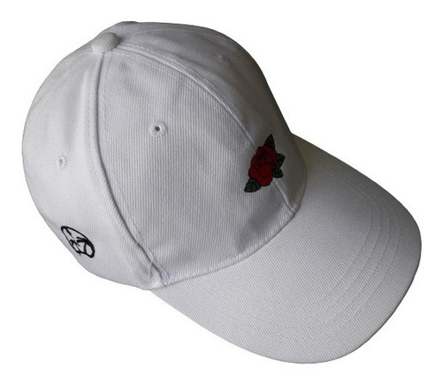 Gorra Visera Blanca Bordada Ajustable