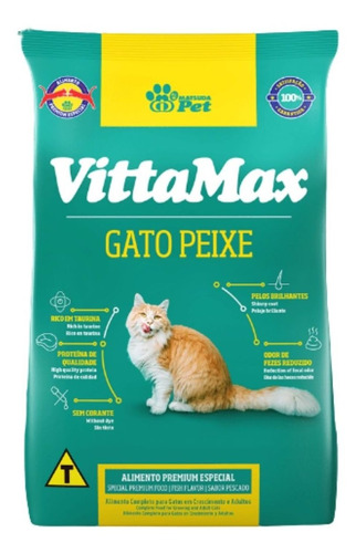 Ração Premium Especial Vittamax Gato Peixe 1 Kg Matsuda Pet