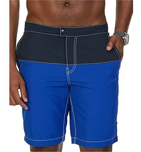 Nautica Mens Rápido Seco Baño Inferior Baúles, Azul, Wqpzp